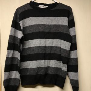 🔥VINTAGE 90s GRUNGE GAP SWEATER STRIPES RARE GREY